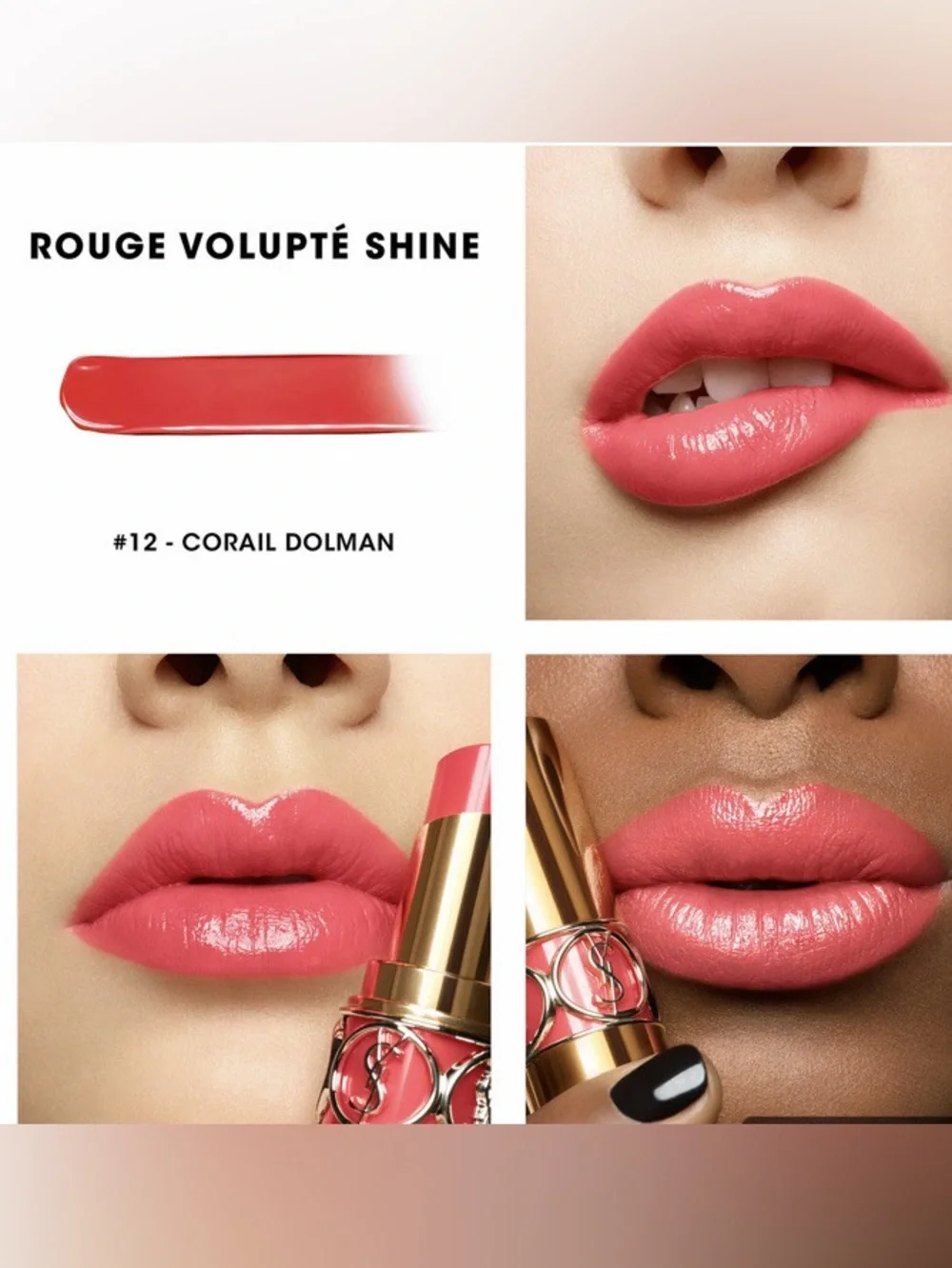 Yves Saint Laurent YSL Oil in Stick Lipstick 12 Coral Dolman Full Sz Rouge